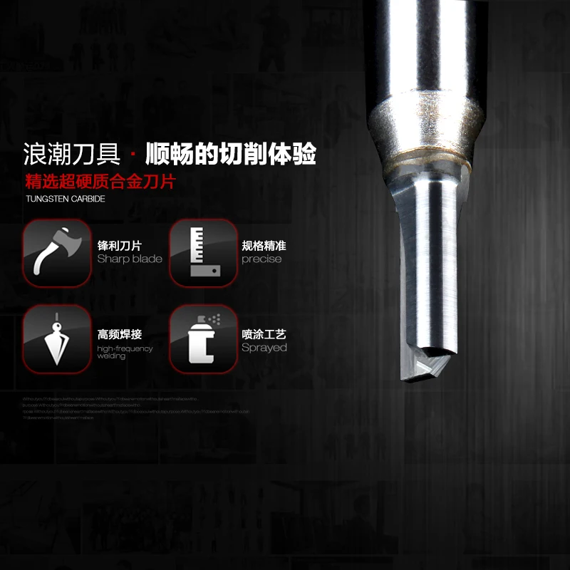 1/2*2*6 Houtbewerking Router Bit Hardmetalen Cnc Cutter Tct Straight Bit Tideway 3137