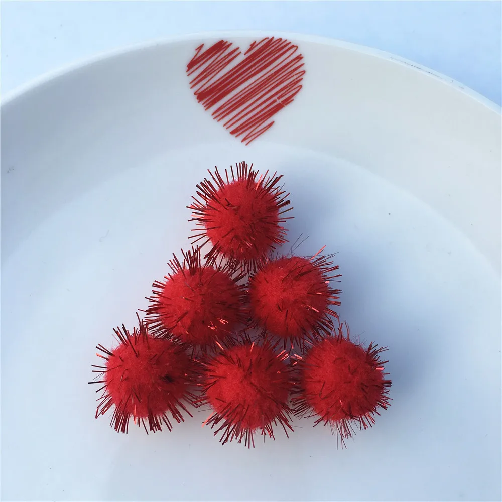 100 sztuk 20mm kolorowe pompony Mini puszyste miękkie Pom Poms puszyste pluszowe piłka dziecko zabawki ręcznie robione dekoracje ślubne DIY Craft