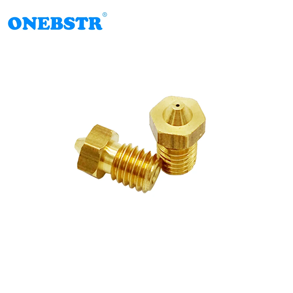 

2Pcs/lot E3 DV6 Copper Mouth Nozzle Printhead Aperture of 1.75/0.4mm 3D Printer Parts E 3D V5 Special Offer Hot Sales