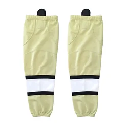 COLDINDOOR 100% Polyester beige Ice Hockey Socks Cheap Shin Guards W048