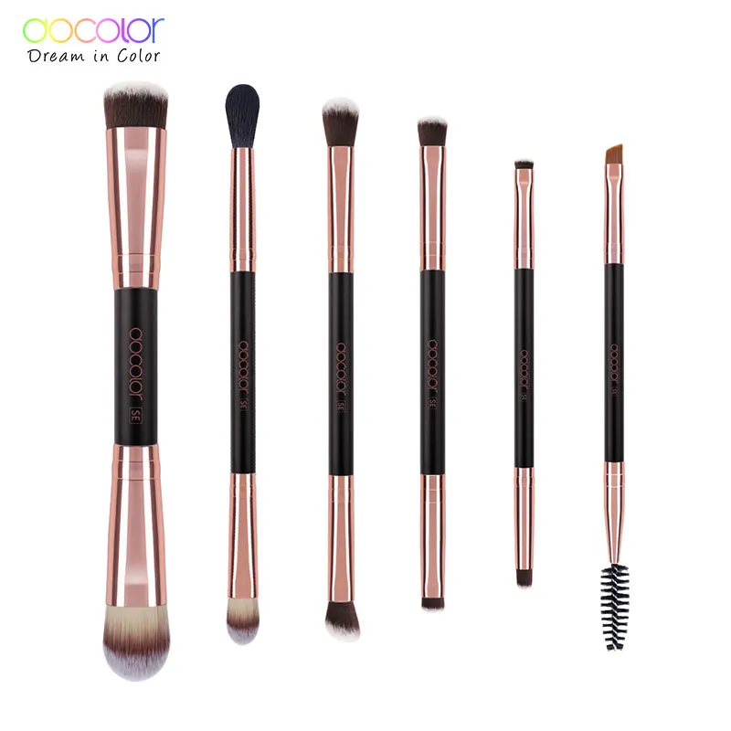 Docolor Eye Make-Up Kwasten Professionele Oogschaduw Borstel Set Wenkbrauw Blending Concealer Shader Brush Voor Make-Up Cosmetische Gereedschap