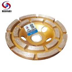 RIJILEI 4 Inch 100mm Diamond Double Row Grinding Wheel Disc Bowl Shape Grinding Cup Concrete Granite Stone Ceramics Tools MX34