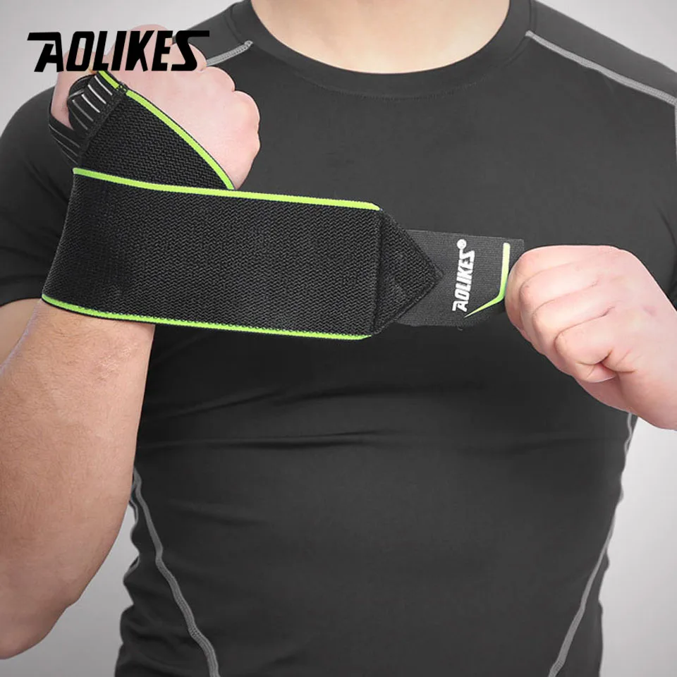 AOLIKES 1PCS Sports Wrist Band Wrist Support Strap Wraps Hand Sprain Wraps Bandage Fitness Training Safety Hand Bands