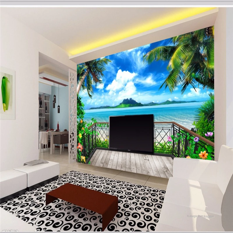 

beibehang beach papel de parede mural wallpaper for living room bedroom sofa background wall paper Photo Wallpaper for walls 3 d