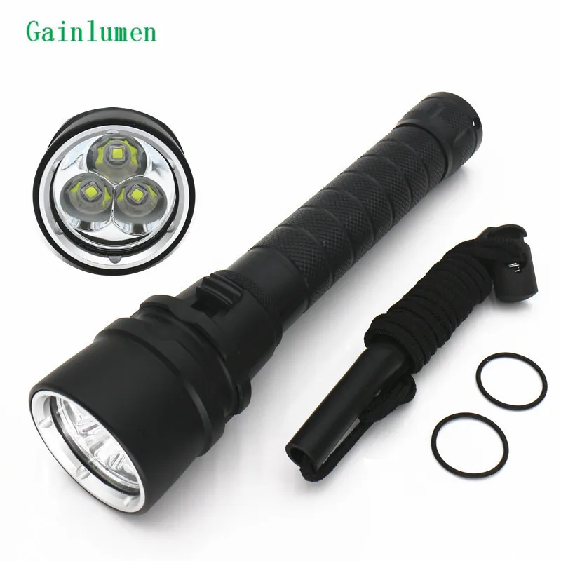 3 x CREE XM-L L2 Diving LED Flashlight for house hotel