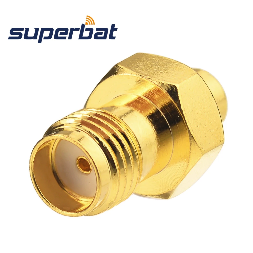 Superbat-SMP macho adaptador para SMA fêmea reta, 50 ohms RF conector coaxial