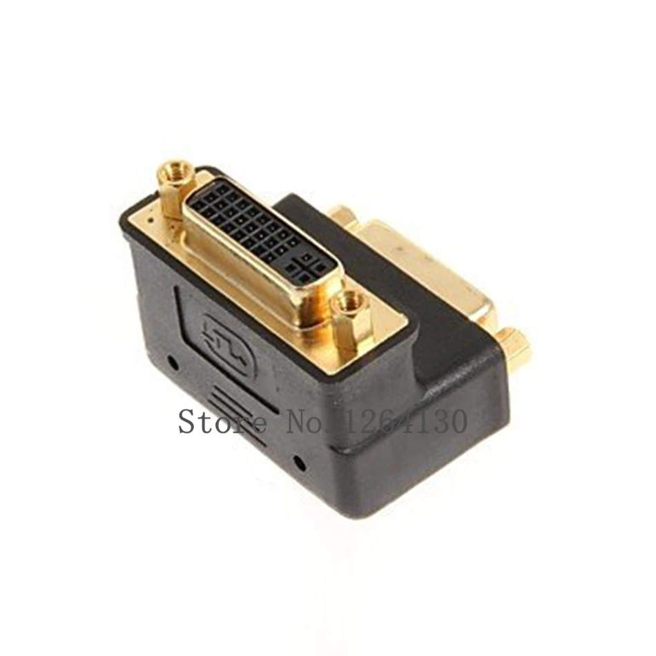 DVI Adapter Connector DVI Female to Female 90 Degree Adapter DVI-I 24+5 converter DVI F/F for Computer PC