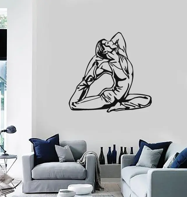 Athletic Figure Girl Gymnast Wall Stickers Large Wall Vinyl Sticker Decor Sports Club Adesivo de parede para quarto Mural SA201