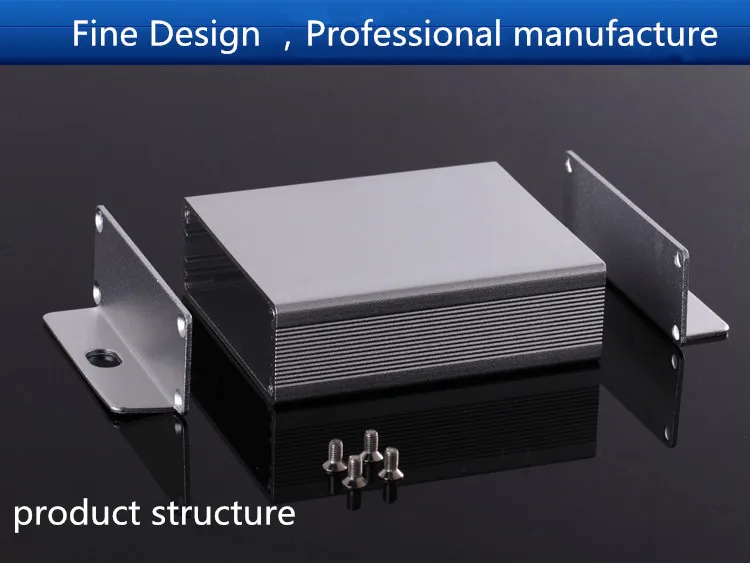 Mini caixa amplificadora de alumínio, tampa do chassis/transmissor/caixa amp 64*23.5*75mm