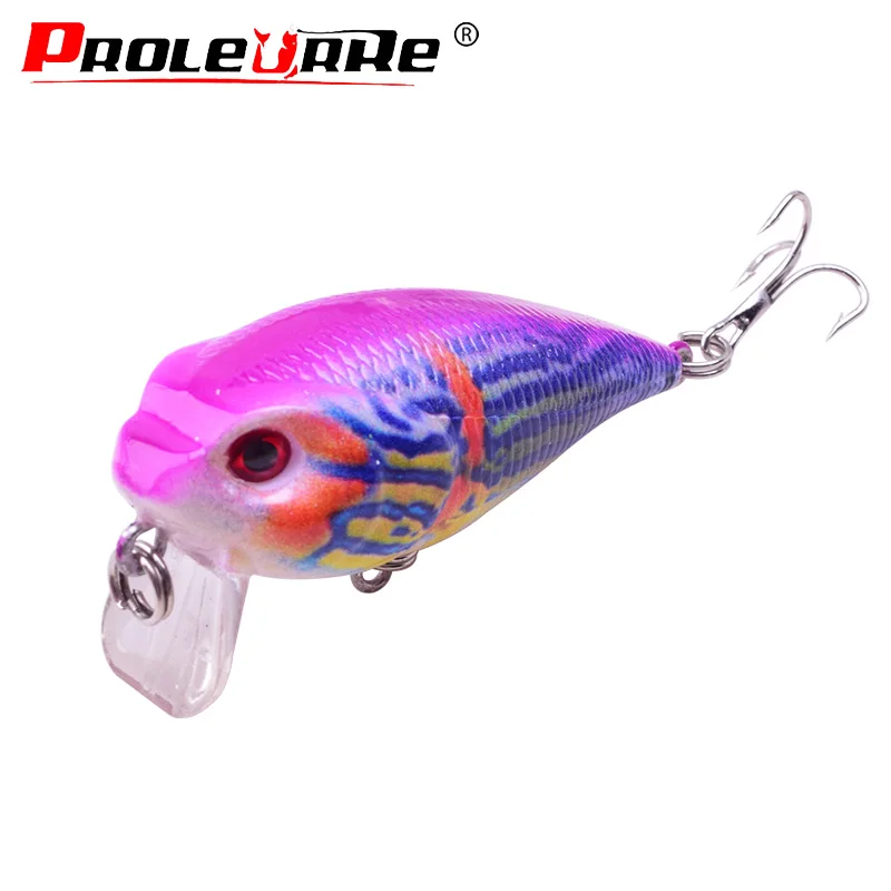 Proleurre Crank Fishing Lures 5.8cm 9g Artificial Minnows Lure Wobbler Bass 3D Painted Fish Top Water Swim Bait Fishing tackle