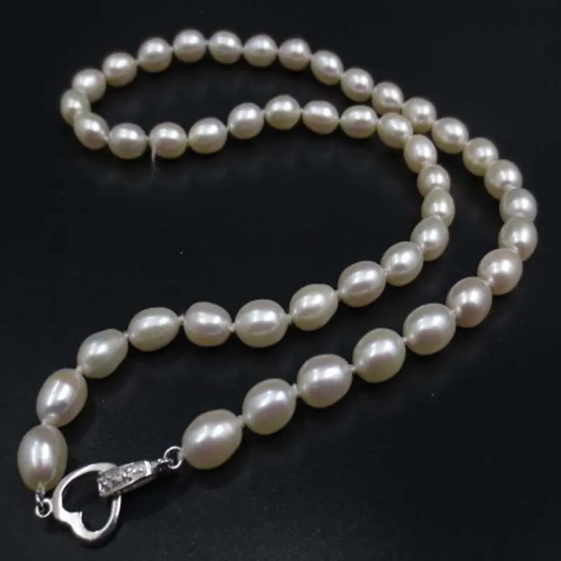 

wholesale good 8-9mm genuine cultured freshwater pearl necklace AAA s-jewelryLuxury Ms. girl Wedding