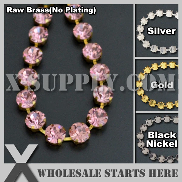 

SS47 Handmade Round Rhinestone Cup Chain for Jewelry,DIY,Lt.Amethyst Rhinestones