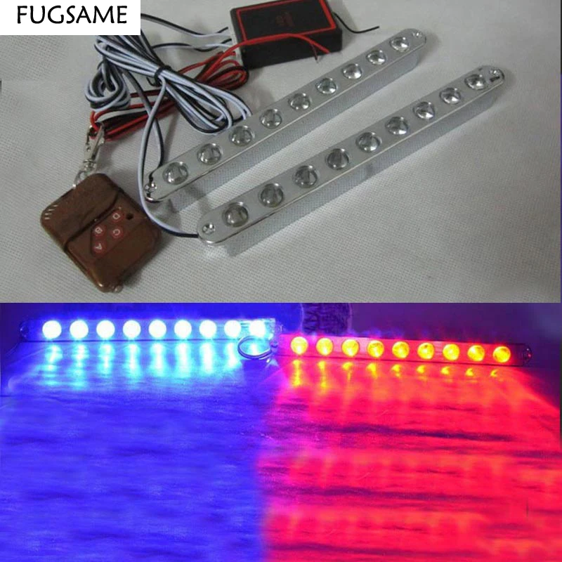 

FUGSAME 18 led White Universal Car Truck Daytime Running light Auto Fog flash lamp wireless remote control spotlights lamp