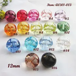 Acrylic buttons 60pcs 12mm 1 color / Mixed Colors Crystal Candy Color Transparent Buttons for Child Acrylic Buttons Supplies