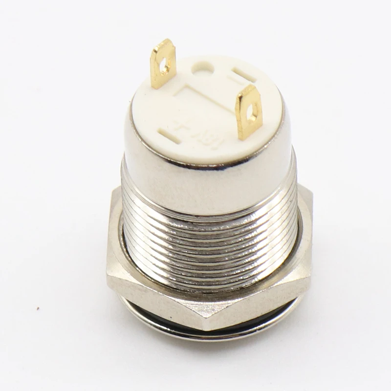 1pcs 12mm Waterproof Momentary High Round Stainless Steel Metal Push Button Switch Car Start Horn Speaker Bell Automatic Reset