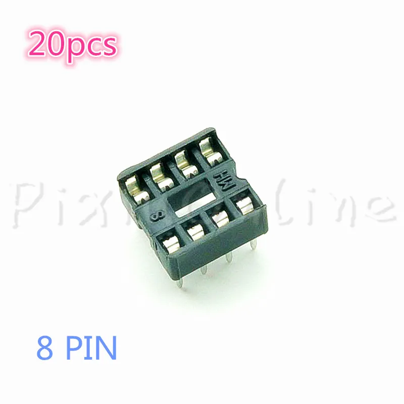 

20PCS ST079b 8 Pin DIP8 IC Sockets Adaptor Solder Type IC Connector Chip Base Sell At A Loss