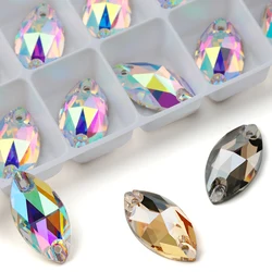 AAAAA Quality 4 Sizes Boutique Navette Shape Crystal Sew On Rhinestones Sewing Jewelry Beads For Dress Making,Jewelry Decoration