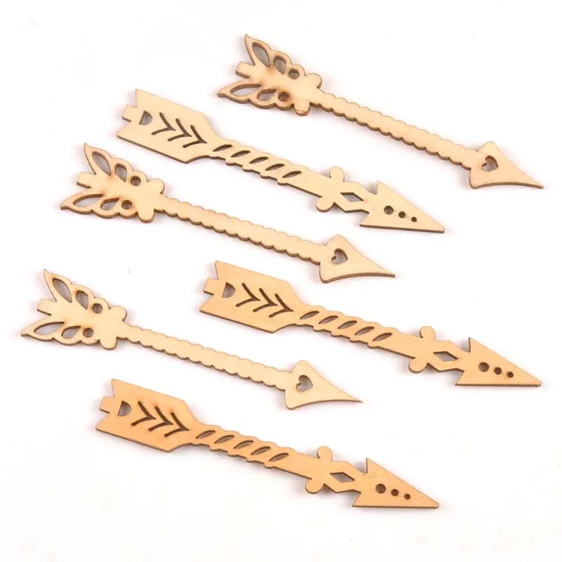 2019 new Diy Arrows Pattern HandMade Wooden Scrapbooking Craft Home decor handicrafts 5pcs 23x106mm MT1991