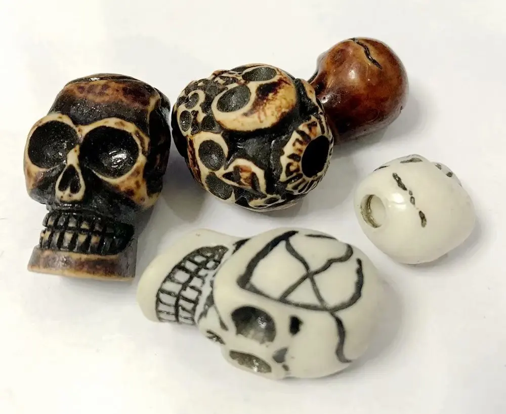 

100 pcs Skull Bead Punk Motorcycle Punk Biker Hip Hop Band Jewelry