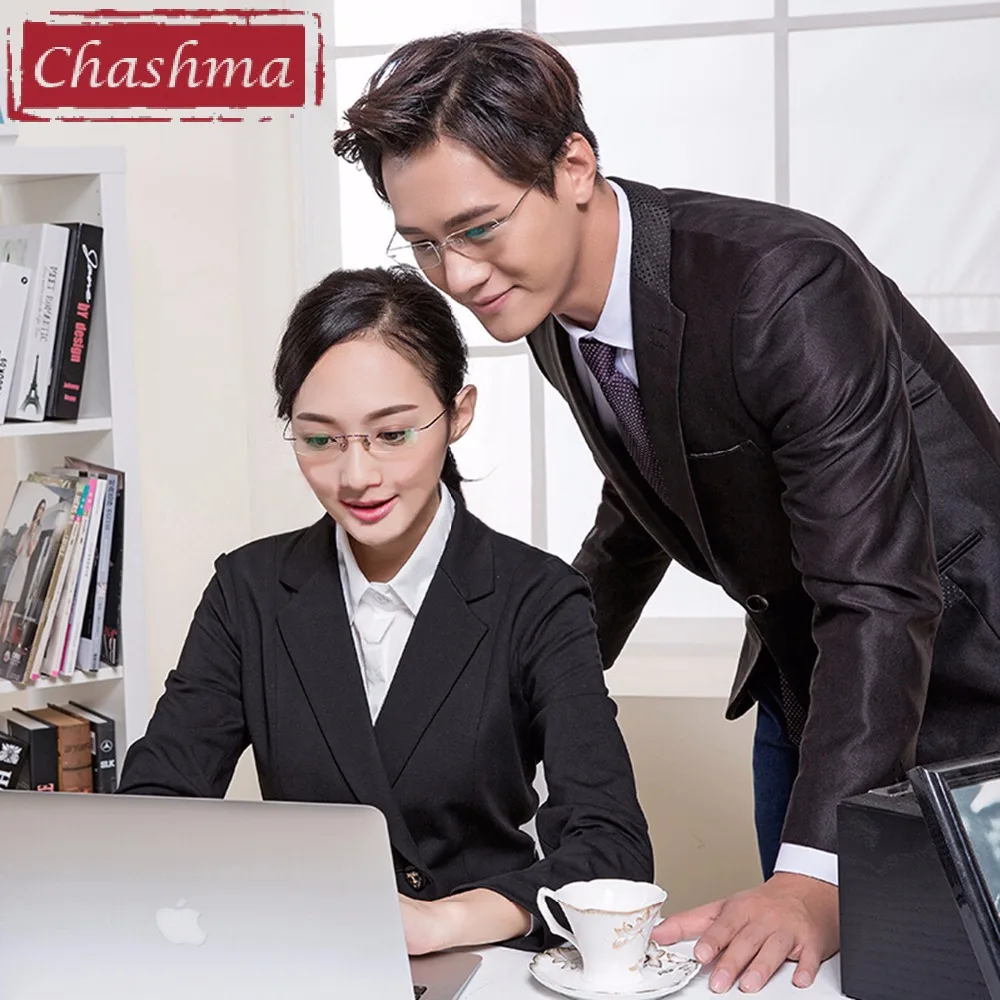 Chashma Occhiali armacao para oculos de grau Senza Telaio In Titanio Occhiali Da Vista Telaio Dell\'ottica Montature Per Occhiali per Le Donne e Gli