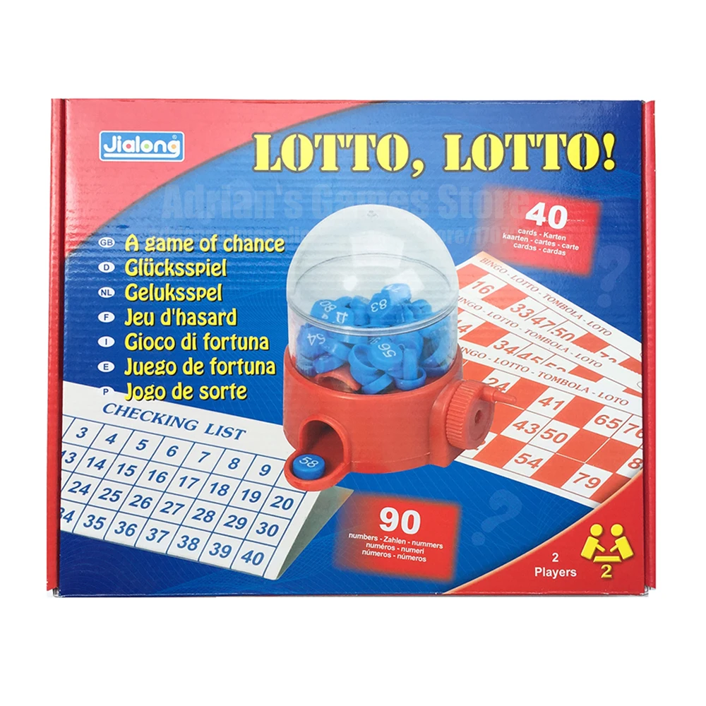 LOTTO Bingo Draw Machine Lotto Bingo lottery Board Games Tombola Lottery Machine Bingo for family and children Jeu de Societe