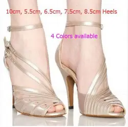 New In Stock Women's Latin Dance Shoes Customize Heel Brand New Buckle Ballroom Dancing Shoes for Women Shoes Black/Gray/Nude