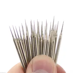 30Pcs 1mm Lapidary Diamond Grinding Needle Bits Mounted Tapered Point 10D9 Gem ILOVETOOL