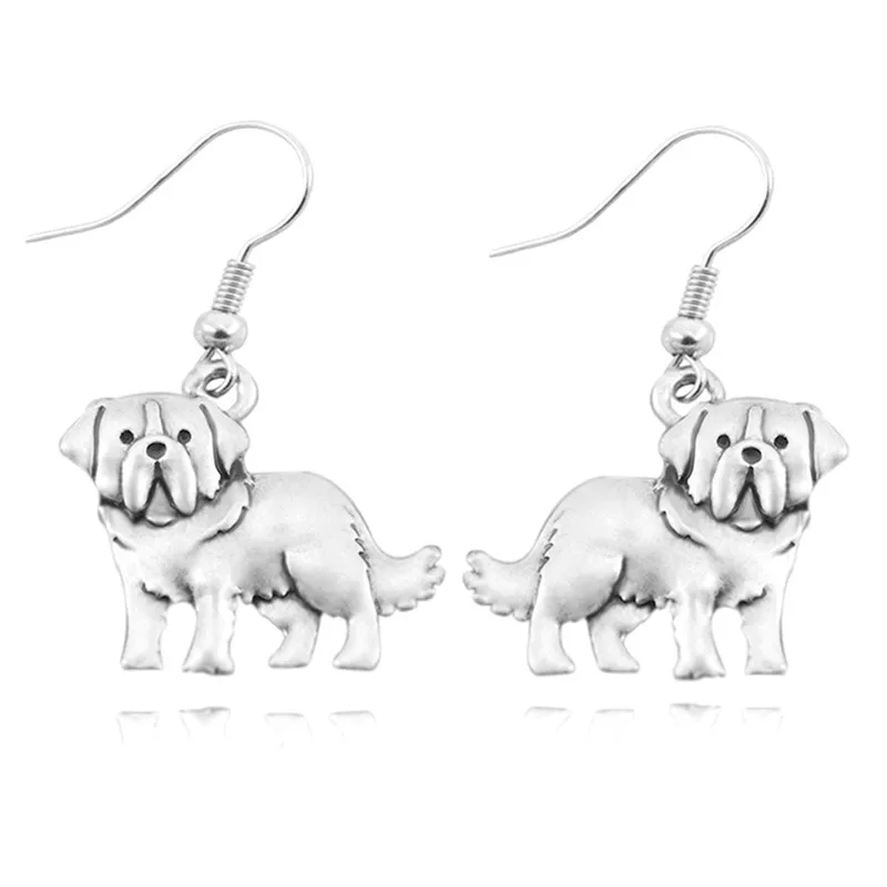 Vintage 3D St.Bernard Dog Pendant Boho Earring Big Earings Fashion Jewelry Drop Earrings For Women Pendientes Best Friend Gifts