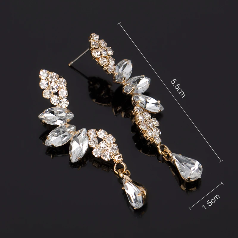 YFJEWE New Fashion Wing Shape Shining Crystal Earrings for Women Vintage High Quality Crazy Earrings Jewelry Wholesale #E130