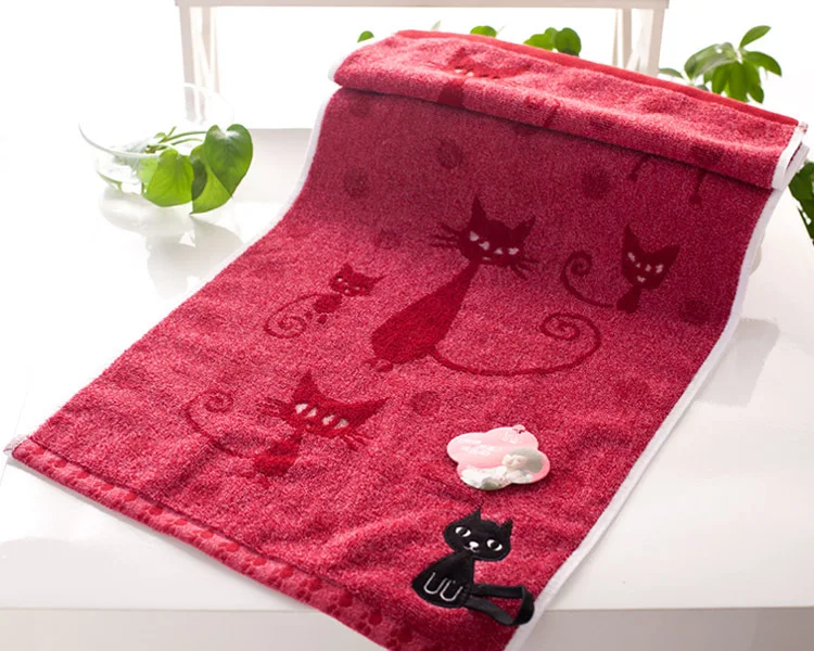 cartoon cat soft and comfortable cotton towel Embroidery  hand Face towel Hook towel Children towel 2018 new hot sale