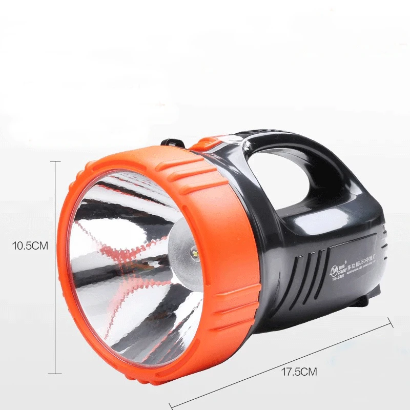 

LED searchlight flashlight strong light charge long shot portable outdoor lighting emergency home torch built-in battery