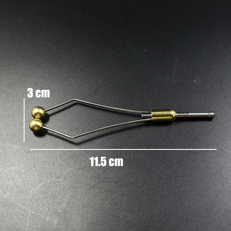 1pcs Standard size heavy bullet head bobbin holder with ceramic tube tip & hollow ball grip fly tying tools fly fishing widgets