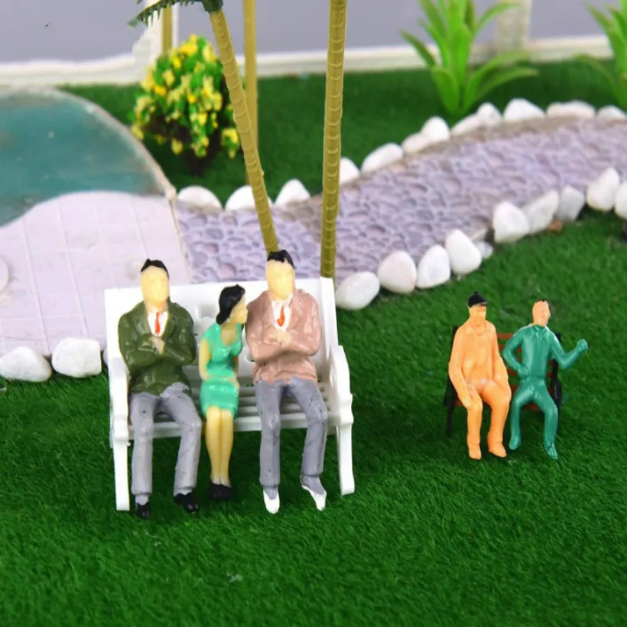 100 Pcs Painted N Skala ALLE Sitzende Menschen Sitzen Figuren 1:150 – Detail 7