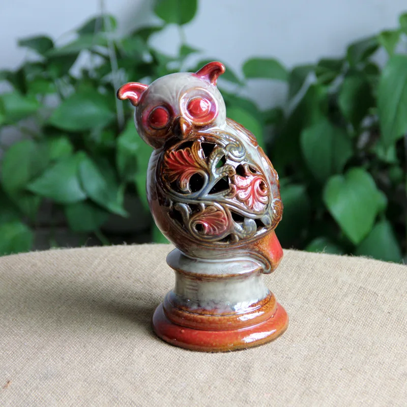 Ceramic Owl Owl vaporizer Candlestick Decoration ceramic crafts household animals