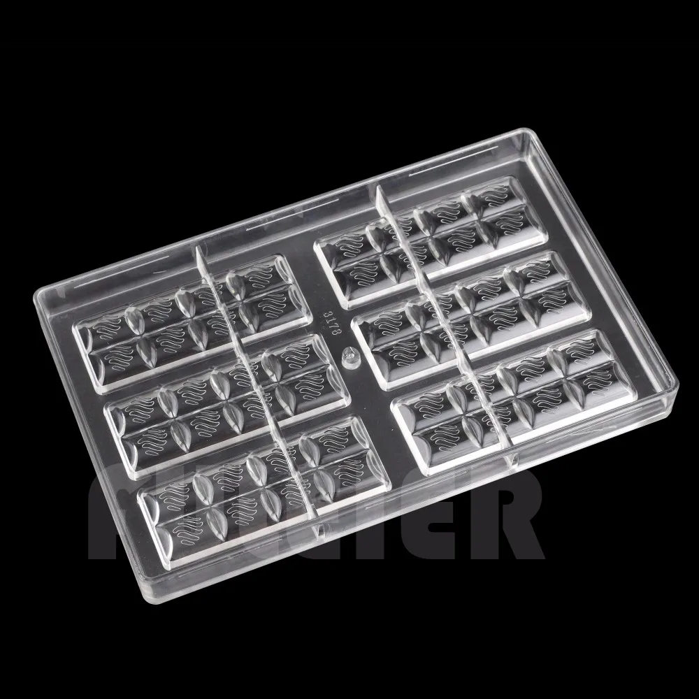 DIY Polycarbonate Chocolate bars mold cake decoration Pastry Baking Dish confectionery tools Chocolate Candy Mold