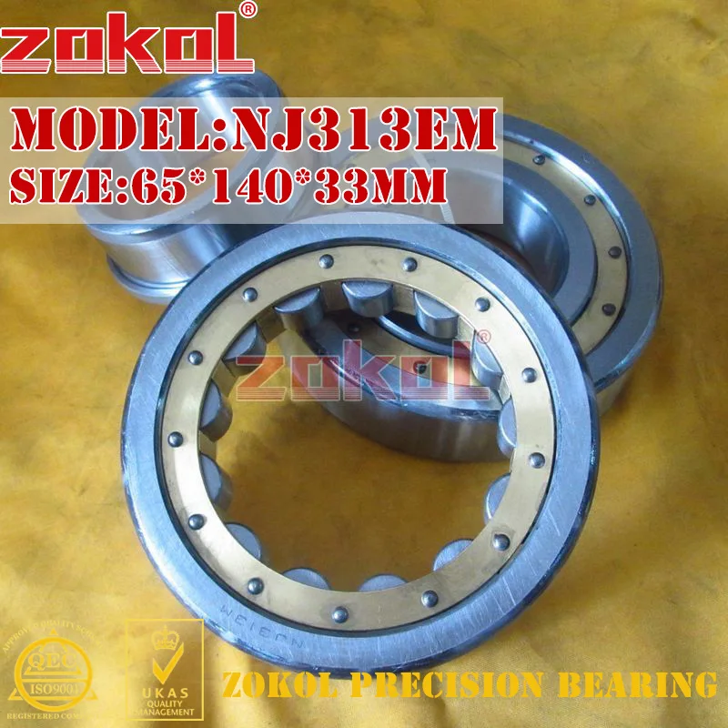 

ZOKOL NJ313 E M bearing NJ313EM 42313EH Cylindrical roller bearing 65*140*33mm