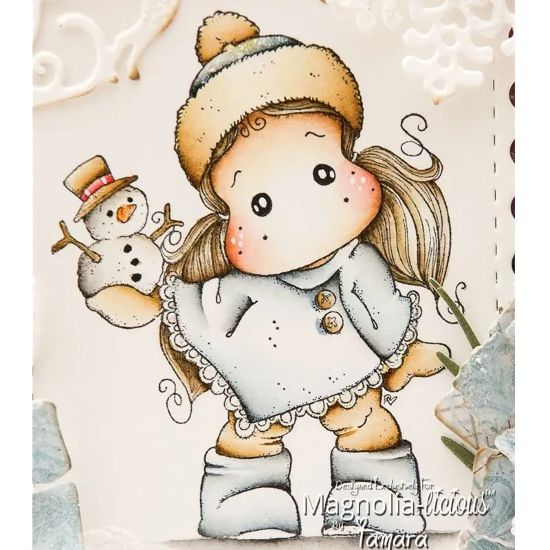 Yulan Girl Pattern Transparent Silicone Stamp And Metal Die/Seal For DIY Scrapbooking/photo Album Decorative Clear Stamp Lace
