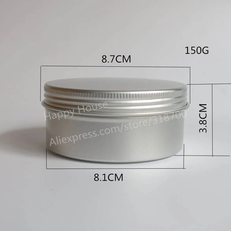 

24 x 150g aluminum jars, 150 g aluminum case for powders, gels, cream use, 5 oz metal containers