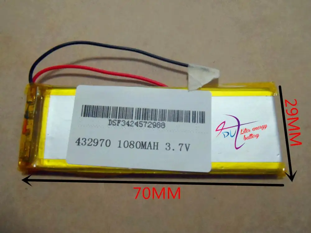 best battery brand Size 432970 3.7V 1080mah tablet battery For Smartphone MP3 MP4 MP5 Bluetooth Earphone Free Shipp