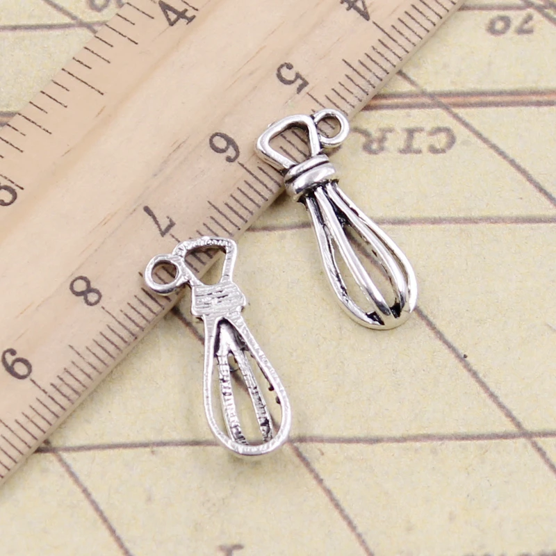 20 sztuk Charms Eggbeater trzepaczka kuchnia gotowanie 13x10mm tybetański kolor srebrny wisiorki antyczna biżuteria Making DIY Handmade Craft