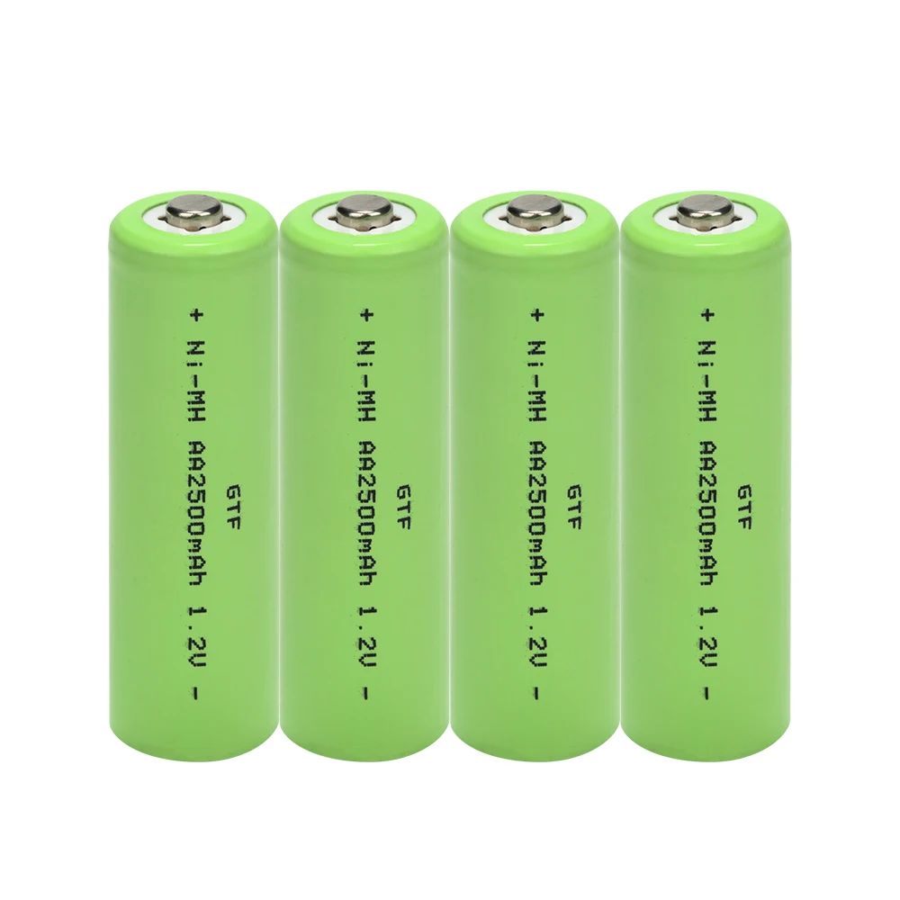 GTF AA rechargeable battery 2500mah 1.2V New Alkaline Rechargeable batery for led light toy mp3 Drop shipping Cell