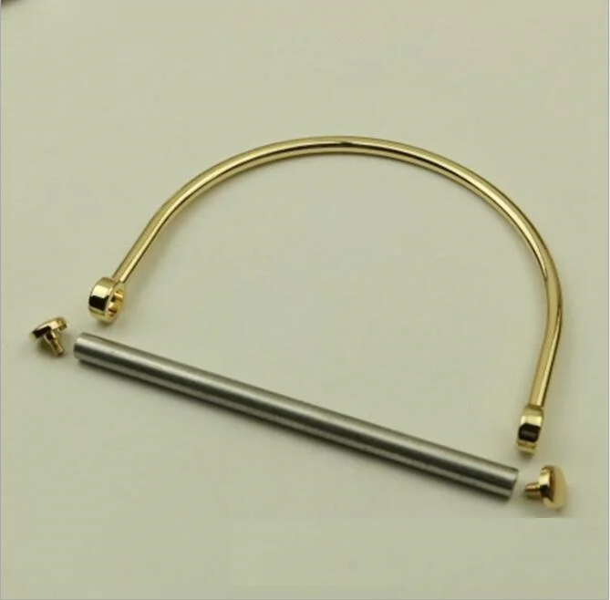 (10pieces/lot) factory wholesale luxury handbags handbags metal gold half ring handle accessories