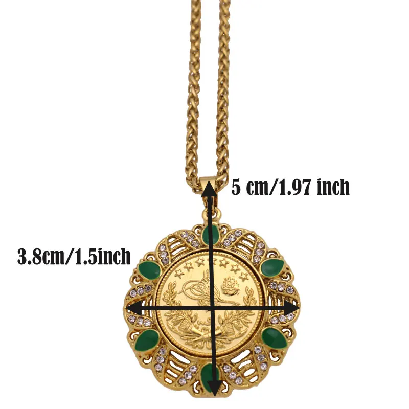 ZKD islam muslim Turkey Coins Ottoman coins Pendant Necklace