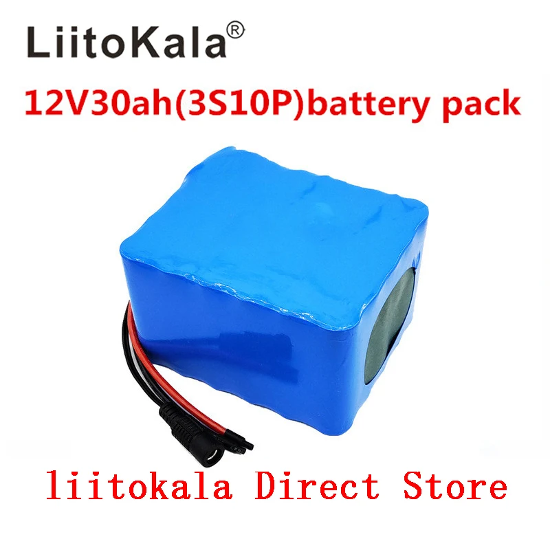 12V 30Ah 3S12P 11.1V 12.6V High-power Lithium Battery Pack for Inverter Xenon Lamp Solar Street Light Sightseeing Car