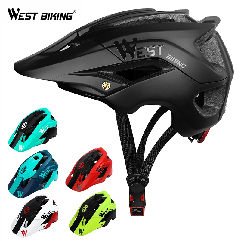 WEST BIKING Motorcycle Bike Full Face Helmet Matt Black Large Size Scooter Open Face Safety Helmet Waterproof Cycle Adult Helmet