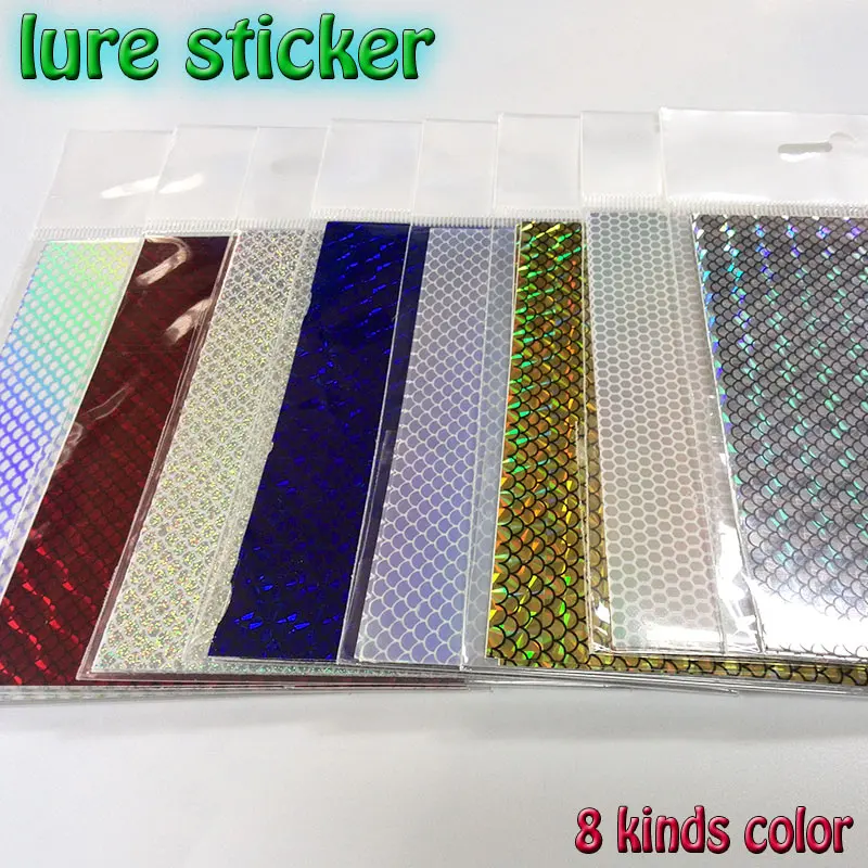 jig and lure sticker mix 8kinds colr fish scales sticker 16paper/lot length 7.3cm width 10cm colr capture very beautiful