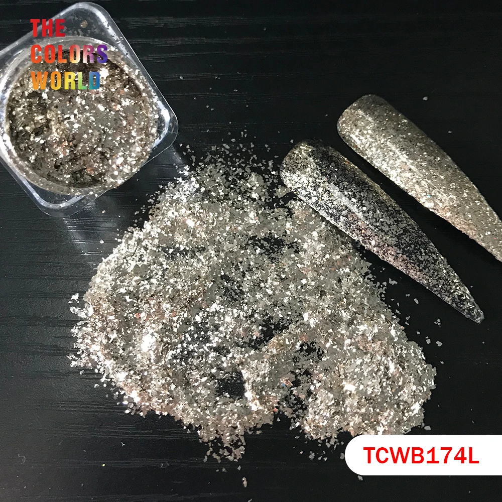 

TCWB174L Deep Silver Color Flakes For Nail Art Decoration Nail Gel Nail Polish Body Art decoration And Other DIY Decoration