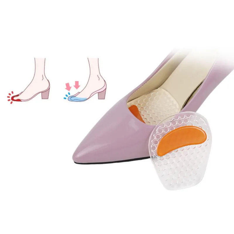 1 Pair Gel Arch Metatarsal Cushion Silicone Forefoot Yard Arch Support Pad Shoe Insert Forefoot Palm Care High Heels Shoes Pad