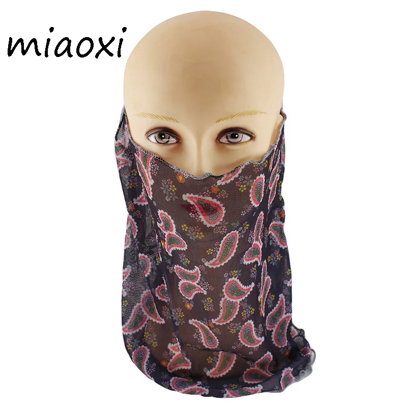 Miaoxi-mascarilla facial a la moda para mujer, bufanda de rayón Floral para chica, máscaras a prueba de viento, Visor de conducción, novedad