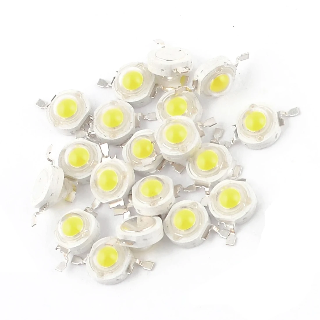 20 Pcs High Power 2 Pin 3W White LED Emitters 170-190Lm 6000K